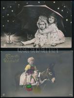 12 db RÉGI motívum képeslap: gyerekek, hölgyek, művész, fotólap / 12 pre-1945 motive postcards: children, lady, art, photos
