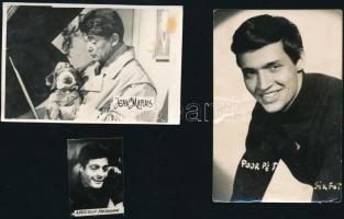 20 db kisméretű színészés énekes fotó (Brigitte Bardot, Sophia Loren, Alain Delon, Koncz Zsuzsa, stb...