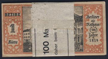 Német Birodalom/Weimari Köztársaság/ Berlin "1-20 kerületek" 20db klf szükségpénz, komplett sor T:I eredeti bankjegyzáró szalaggal