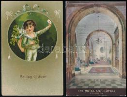 17 db RÉGI motívum képeslap: művész, gyerek / 17 pre-1945 motive postcards: art, children, (Borrmeister, Anders Zorn)