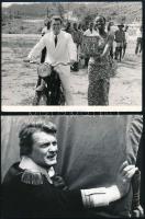 cca 1960 3 db filmforgatási fénykép Jean Marais színésszel 13x17,5 cm, 14x18 cm, 13x18 cm