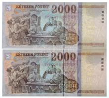 2013. 2000Ft "CB 3778701" + 2013. 2000Ft "CC 2805185" T:I