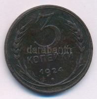Szovjetunió 1924. 3k Cu T:2- Soviet Union 1924. 3 Kopeks Cu C:VF