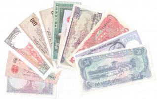 Vegyes 12db-os bankjegy tétel közte kínai, vietnámi, pakisztáni, indonéz darabok T:I-III