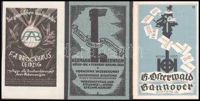 Vegyes reklámnyomtatvány tétel (Santroch & Heide, Nagykovácsy Milenkó, Blum és Testvére, stb.), ...