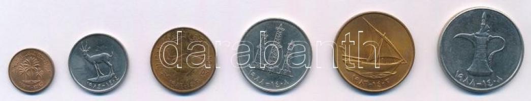 Egyesült Arab Emírségek 1973-1988. 1f-1D (6xklf) T:1-,2
United Arab Emirates 1973-1988. 1 Fils - 1 ...