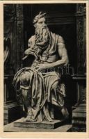 Michelangelos Moses (Roma, S. Pietro in vincoli) F. A. Ackermanns Kunstverlag Nr. 2705. Judaica (EK)