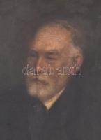 Jelzés nélkül: Férfiportré. Olaj, farost, fa keretben, 60×45 cm