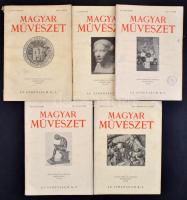 1930-1936 Magyar művészet folyóirat öt száma.
