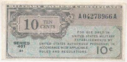 Amerikai Egyesült Államok / Katonai kiadás 1946. 10c T:III restaurált USA / Military Payment Certificate 1946. 10 Cents C:F restored
