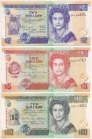 Belize 2014-2016. 2$ + 5$ + 10$ T:I-,III szép papír Belize 2014-2016. 2 Dollars + 5 Dollars + 10 Dollars C:AU,F nice paper