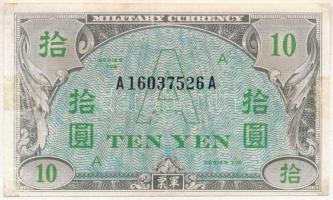 Japán/nemzetközi megszállás 1946. 10Y "A" T:III restaurált Japan/Allied Military Currency 1946. 10 Yen "A" C:F restores Krause 70.