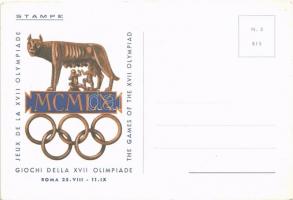 1960 XVII. Olympia Roma MCMLX / Summer Olympics in Rome, Games of the XVII Olympiad (vágott / cut)
