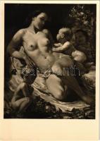 Fruchtbarkeit. München Haus der Deutschen Kunst / Erotic nude lady. NSDAP German Nazi Party propaganda art postcard s: Heymann