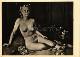 Jugend. München Haus der Deutschen Kunst / Erotic nude lady. NSDAP German Nazi Party propaganda art postcard s: Julius Mahainz