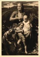 In sicherer Hut. München Haus der Deutschen Kunst / NSDAP German Nazi Party propaganda art postcard s: Richard Heymann