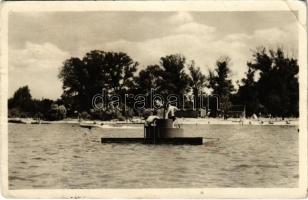 Szenc, Szempcz, Senec; strand, fürdőzők / beach, bathers (Rb)
