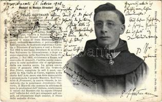 1902 Maestri di Musica Stranieri Padre Hartmann / Hartmann von An der Lan-Hochbrunn, Friar Minor and Catholic priest, who worked as a composer, organist and conductor. with signature (EK)