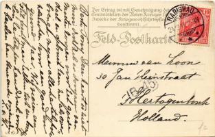 1914 Die besten Glückwünsche zum Neuen Jahre! / WWI German military, New Year greeting with German f...