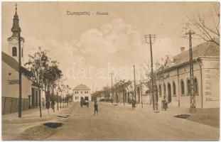 1928 Dunapataj, Fő utca, templom, Hangya üzlete és saját kiadása