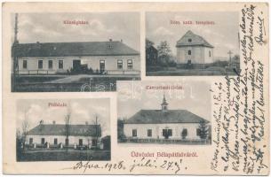 1926 Bélapátfalva, községháza, római katolikus templom, plébánia, kántortanítói lak (EK)
