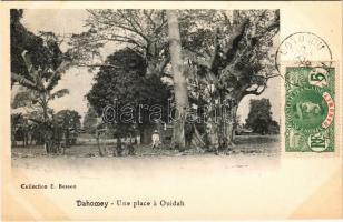 Ouidah, Whydah; Une place / resting under the trees