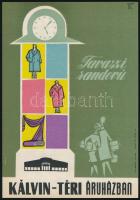 cca 1960 Tavaszi randevú Kálin-téri áruházban. Villamosplakát 16x23 cm
