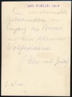 cca 1932 Kinszki Imre (1901-1945) budapesti fotóművész hagyatékából, a szerző által feliratozott, pe...
