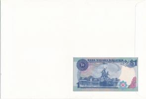 Malajzia 1981-1983. 1R felbélyegzett borítékban, bélyegzéssel T:I 	
Malaysia 1981-1983. 1 Ringgit i...