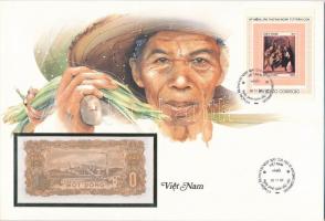 Vietnam 1976. 1D felbélyegzett borítékban, bélyegzéssel T:I Vietnam 1976. 1 Dong in envelope with stamp and cancellation C:UNC