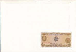 Vietnam 1976. 1D felbélyegzett borítékban, bélyegzéssel T:I Vietnam 1976. 1 Dong in envelope with st...