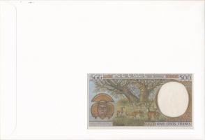 Közép-Afrika / Kongó bankjegyes pecsételt és bélyeges boríték benne Kamerun 1994-1997. 500Fr T:I 
C...