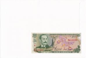 Costa Rica 1990. 5C felbélyegzett borítékban, bélyegzéssel T:I 
Costa Rica 1990. 5 Colones in envel...