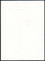 1986 Vincze János (1922-1998) kecskeméti fotóművész hagyatékából, feliratozott vintage fotóművészeti...