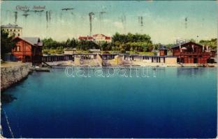 1925 Mali Losinj, Lussinpiccolo-Cigale; Seebad / spa, baths, beach (EB)
