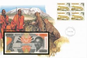 Tanzánia 1993. 200Sh felbélyegzett borítékban, bélyegzéssel T:I Tanzania 1993. 200 Shilingi in envelope with stamp and cancellation C:UNC