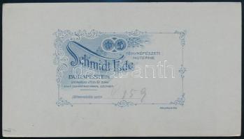 cca 1913 Budapest, Schmidt Ede fényképészeti műtermében készült, keményhátú, vintage fotó, 16,5x9,2 ...