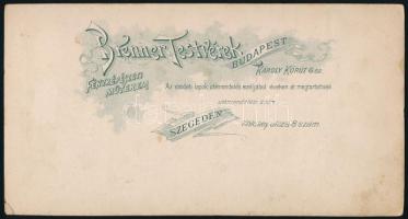 cca 1905 Budapest, Brenner Testvérek fényképészeti műtermében készült, keményhátú, vintage fotó, 20,...