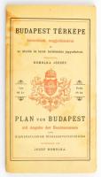 1896 Homolka József: Budapest térképe házszámok megjelölésével és az utcák és terek betürendes jegyz...