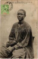Cigarettázó bennszülött, Afrikai folklór, TCV card, Thiés, La Rébellion (7 avril 1904 ) / smoking native man, African folklore, TCV card