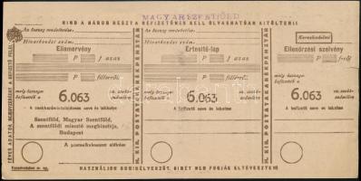 cca 1930 Oberbauer zászlók és lobogók gyártója reklámos befizetési utalvány