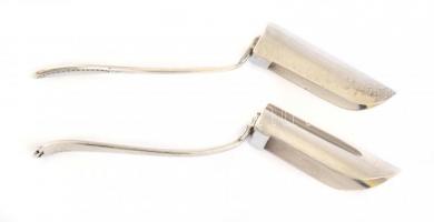 Ezüst(Ag) fűszerkanál, 2 db, jelzett, h: 10,8 cm, nettó: 26,8 g
