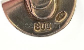 Ezüst(Ag) fűszerkanál, 2 db, jelzett, h: 10,8 cm, nettó: 26,8 g