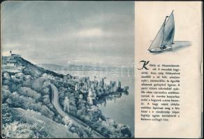 1955 Tihanyi képeskönyv, képes ismertető füzet, Veszprém Megye Tanácsának Idegenforgalmi Hivatala, t...