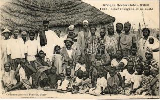 Chef Indigéne et sa suite / the tribal chief and his suite, African folklore, Bennszülött főnök és a kísérete. Afrikai folklór.