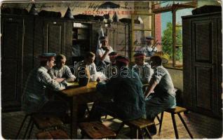 1910 Soldatenleben / German military, soldiers playing cards (EK)