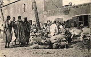 Négociants Maures / Moors merchants, African folklore, donkey, camel