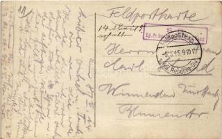 1915 WWI German military, group of soldiers in the trenches. photo + "S. B. Kgl. Pr. Res. Inf. ...