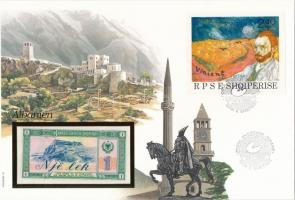 Albánia 1976. 1L felbélyegzett borítékban, bélyegzéssel T:I  Albania 1976. 1 Lek in envelope with stamp and cancellation C:UNC