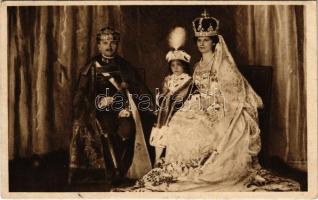 IV. Károly király, Zita királyné és Ottó koronaherceg / Charles I of Austria, Queen Zita and Crown Prince Otto + K.u.K. Reitende Artillerieabt. Nr. 3. (EK)